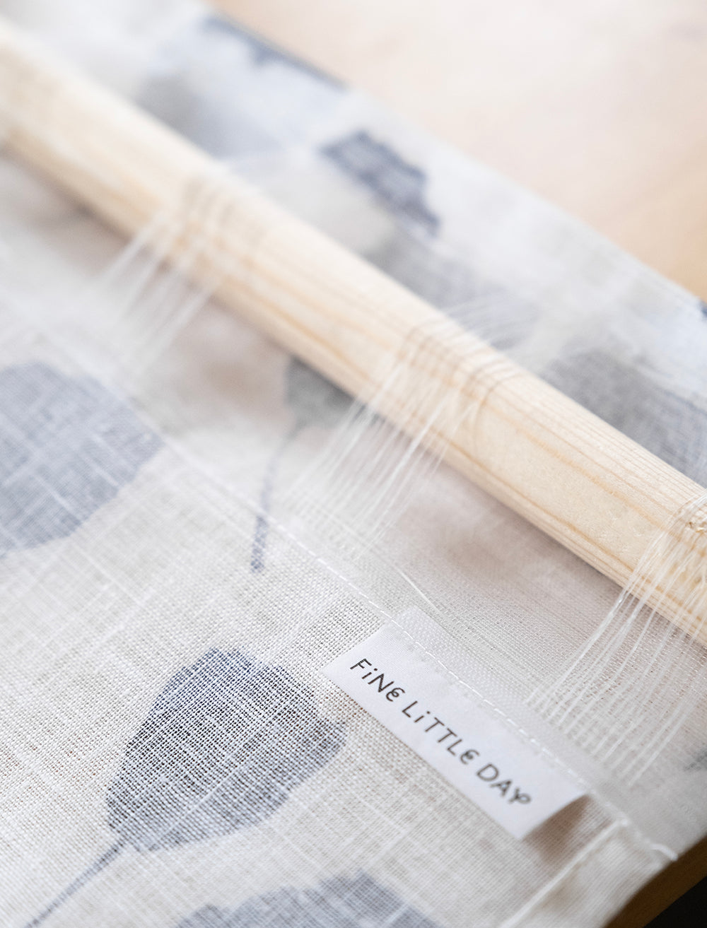 BOUQUET LINEN CURTAIN, BLUE