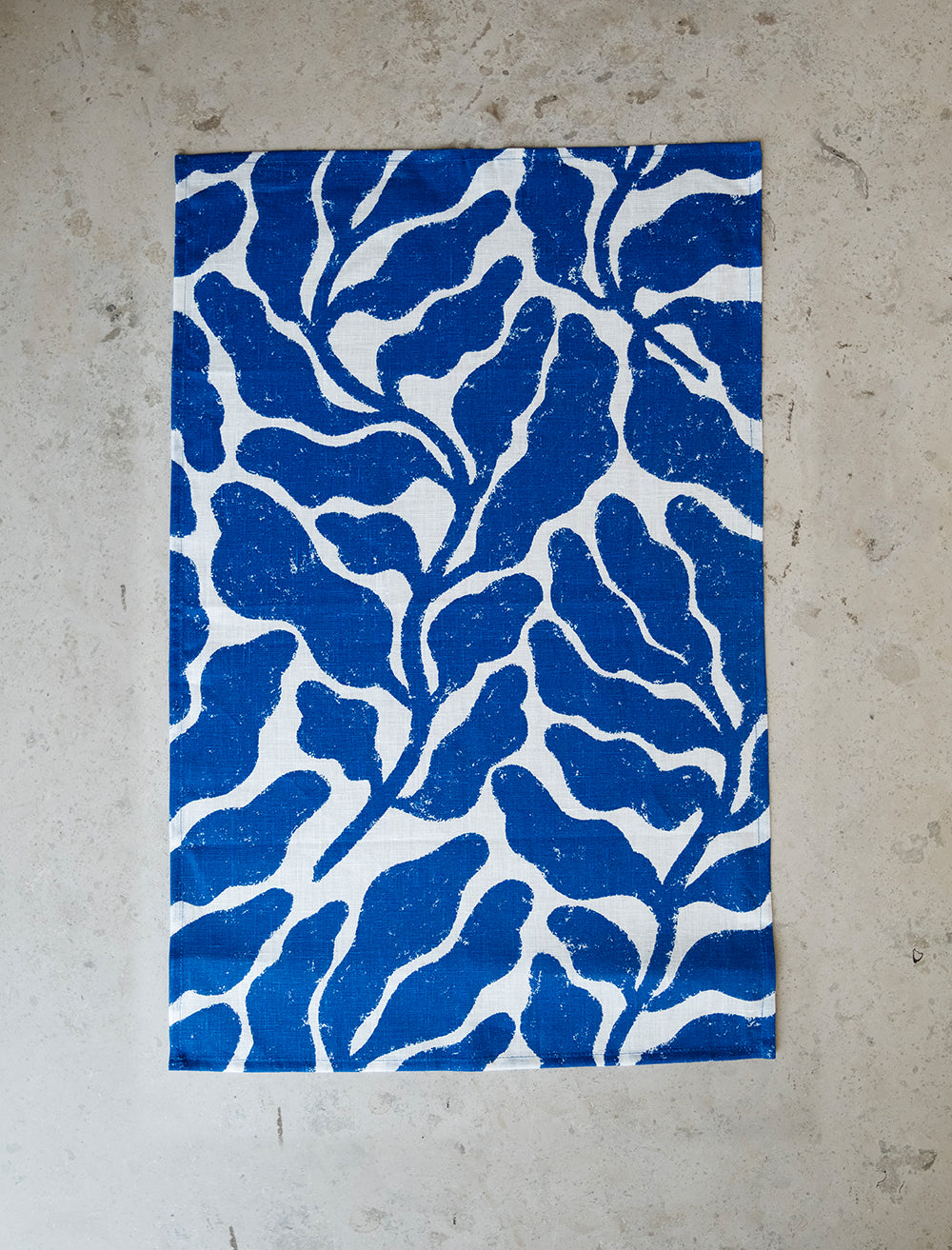 LEAVES LEINEN GESCHIRRTUCH, BLAU