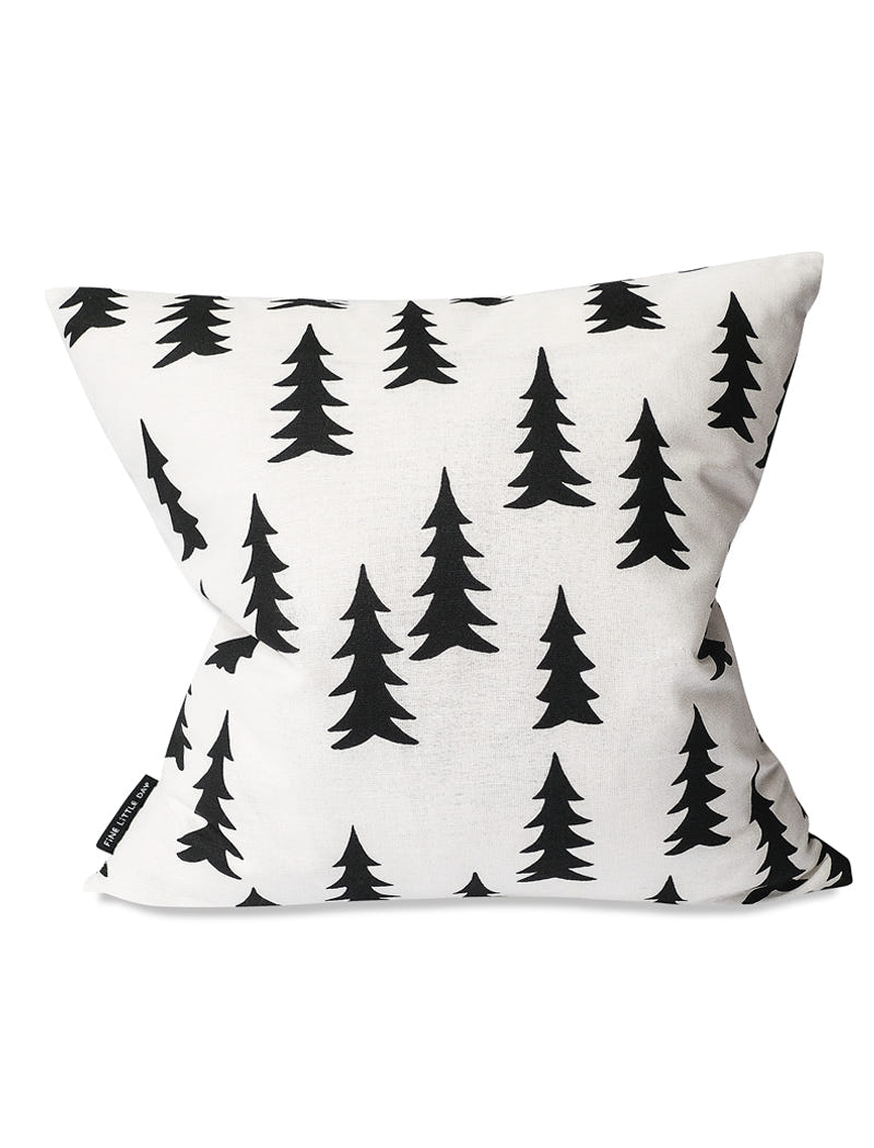 GRAN HALF LINEN CUSHION COVER, BLACK