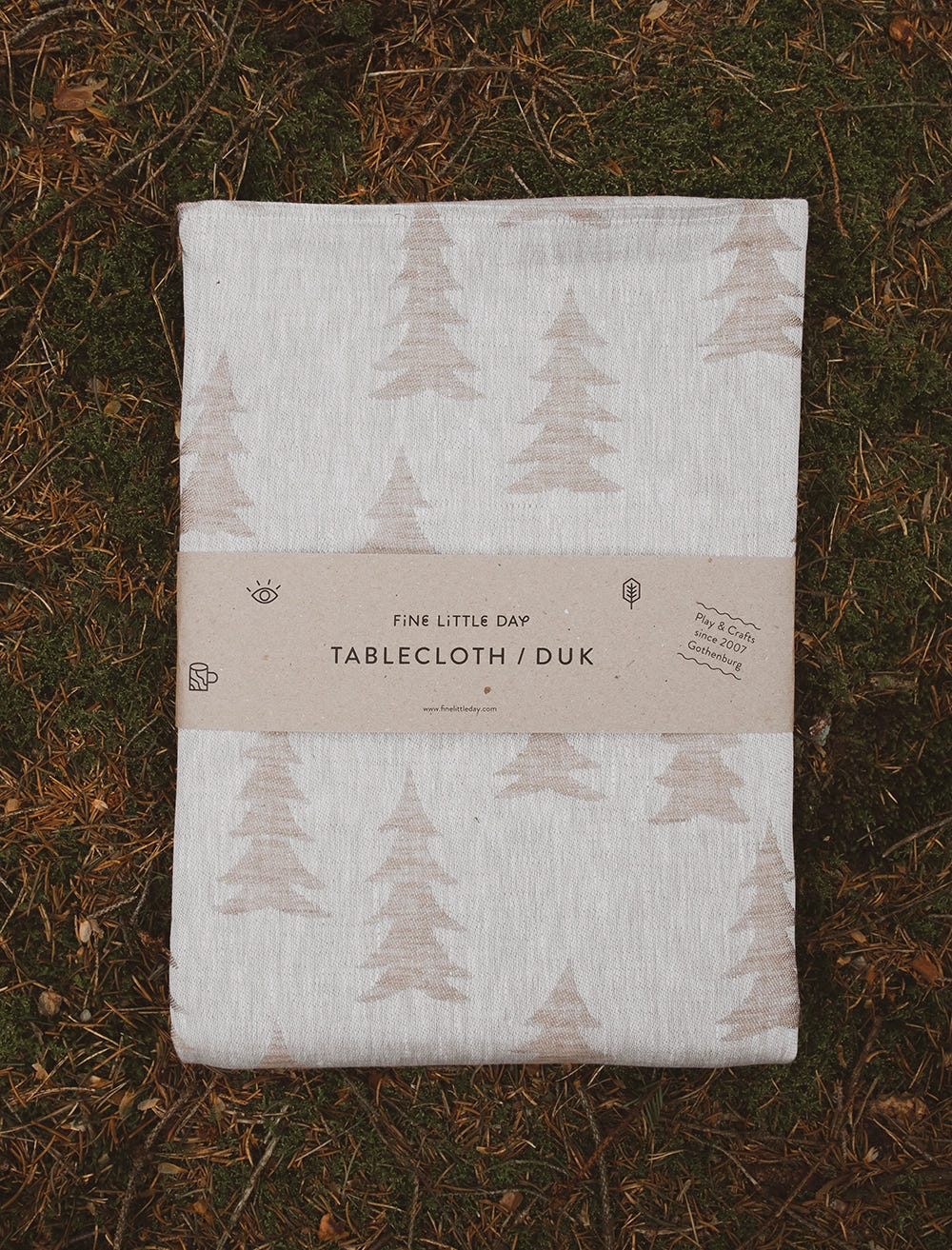 GRAN LINEN TABLECLOTH, SAND - 147 x 250 cm