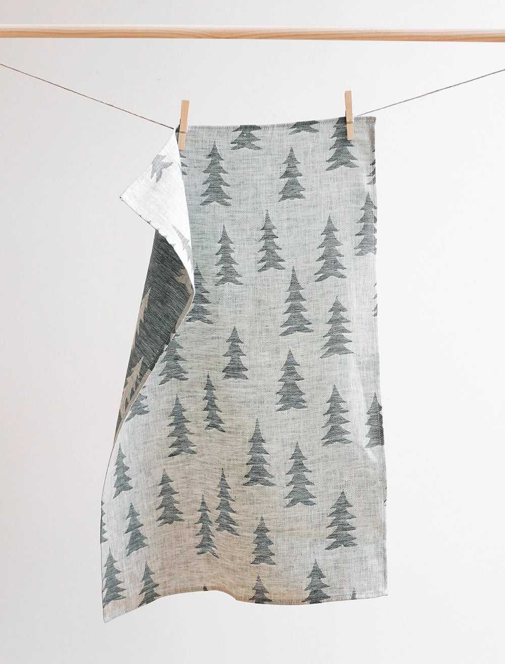 GRAN LINEN TEA TOWEL, DARK GREEN