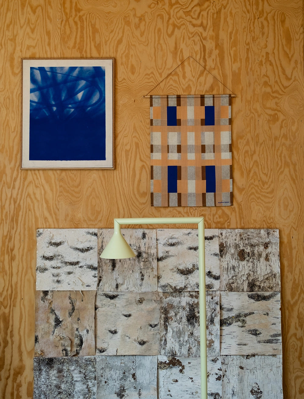 GRID WALL HANGING, PEACH