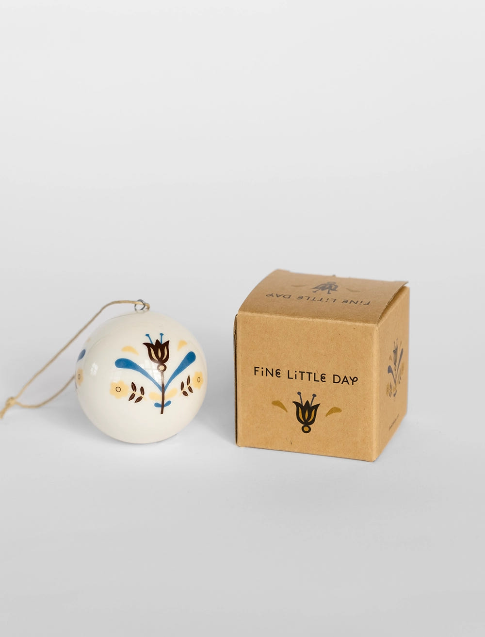 KURBITS CHRISTMAS BAUBLE, BLUE/YELLOW