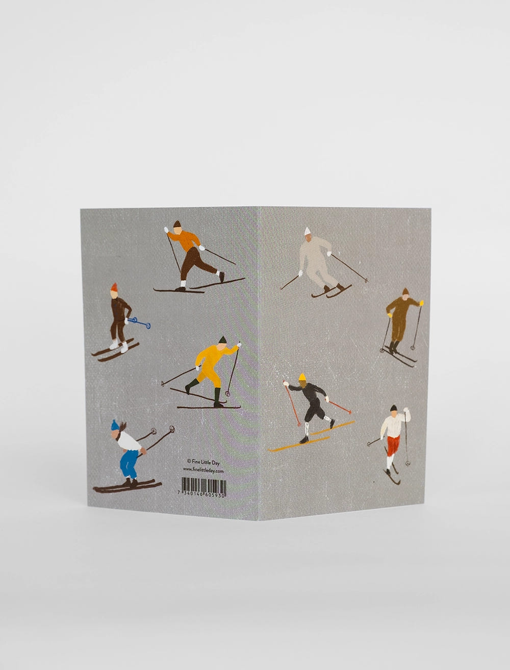 SKIERS KLAPPKARTE A6 MIT UMSCHLAG