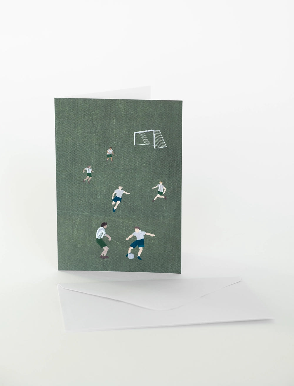 SOCCER FOLDED CARD A6 WITH ENVELOPE, GREEN