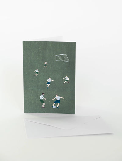 SOCCER FOLDED CARD A6 WITH ENVELOPE, GREEN