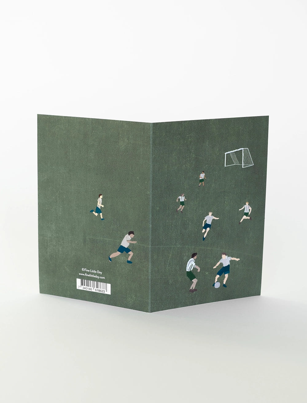 SOCCER FOLDED CARD A6 WITH ENVELOPE, GREEN
