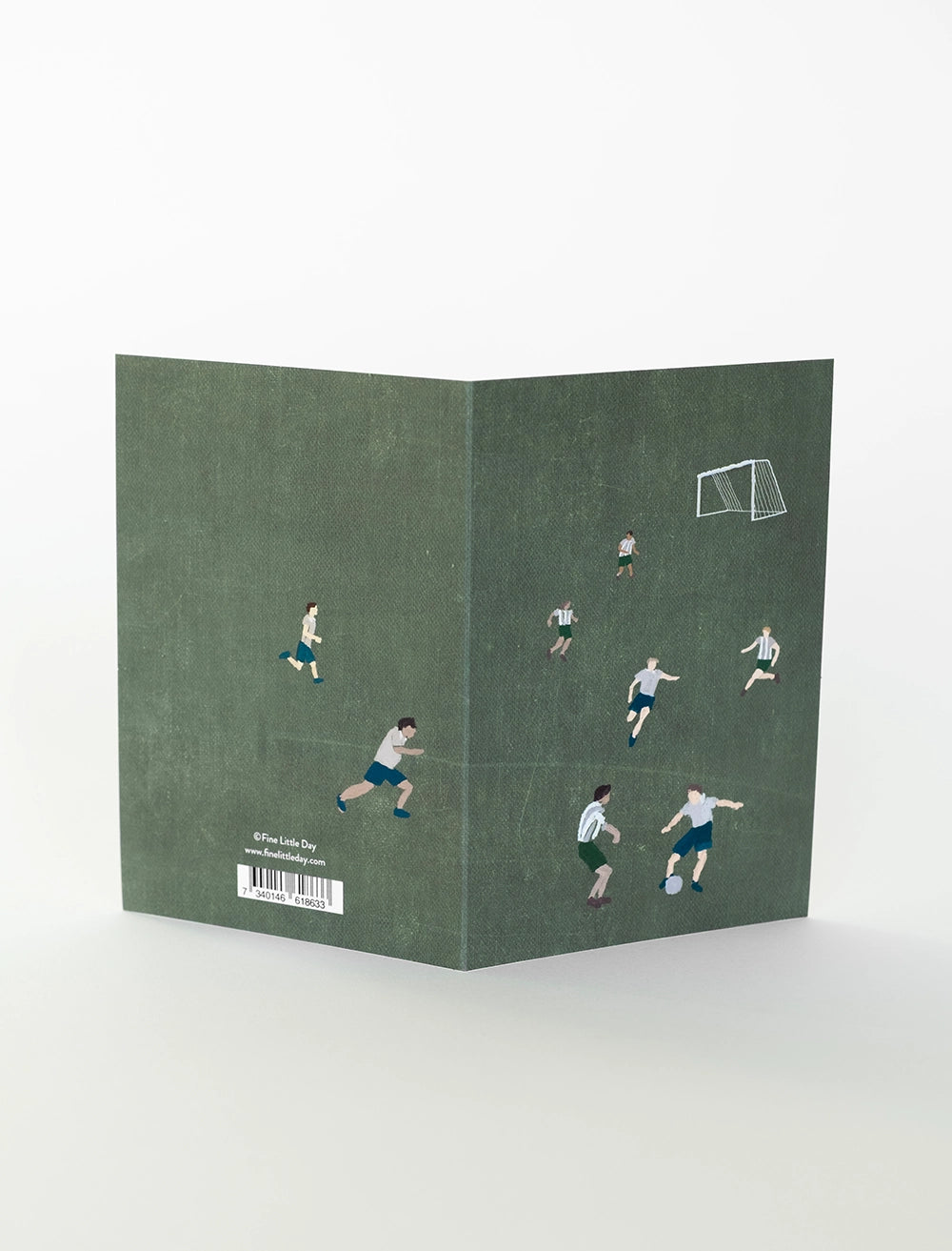 SOCCER FOLDED CARD A6 WITH ENVELOPE, GREEN