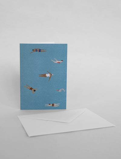 SWIMMERS FOLDED CARD A6 WITH ENVELOPE