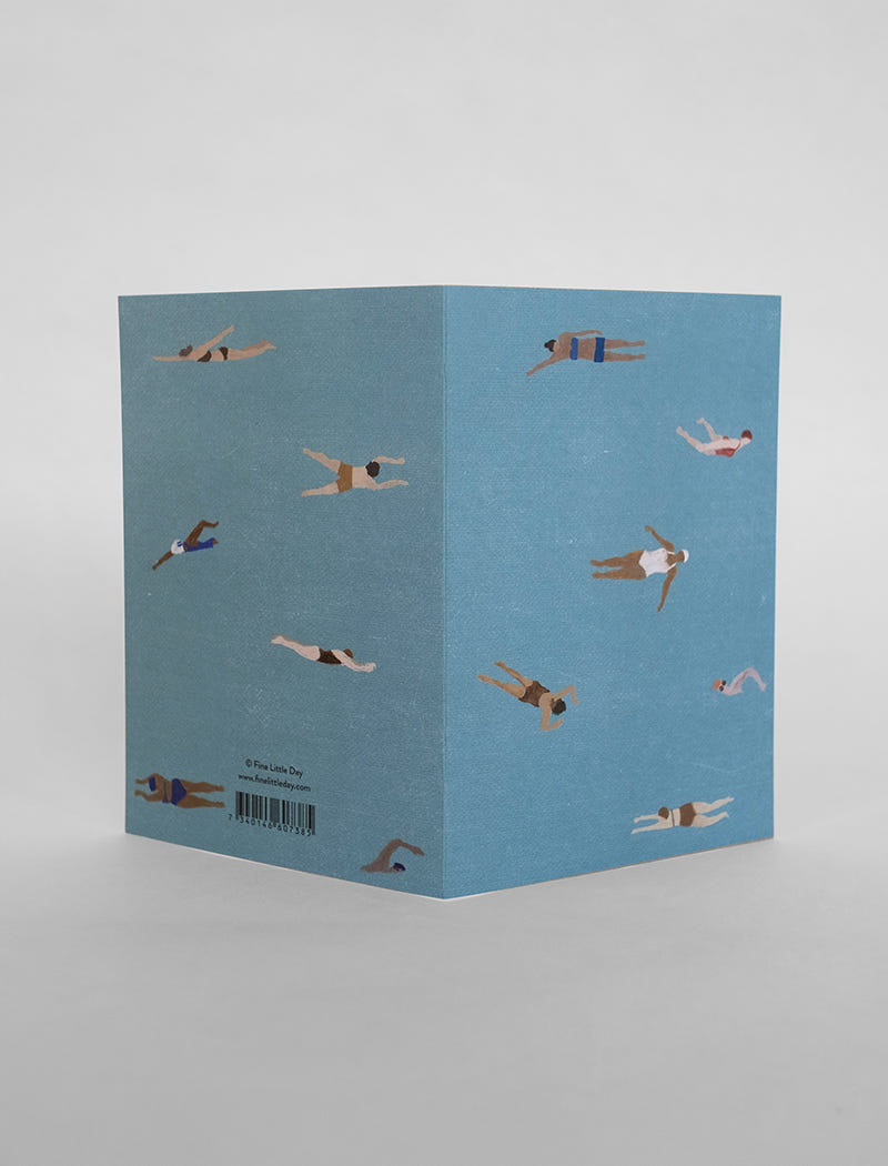 SWIMMERS FOLDED CARD A6 WITH ENVELOPE