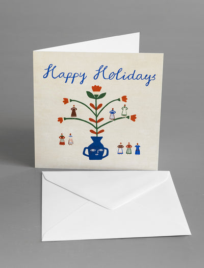 HAPPY HOLIDAYS VIKT KORT E56 MED KUVERT