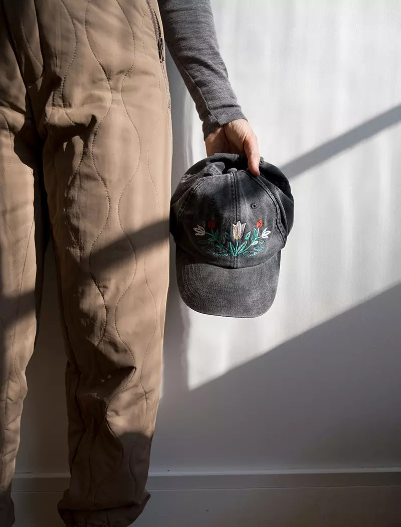 PUMPKIN CAP, WASHED - Vintage Black