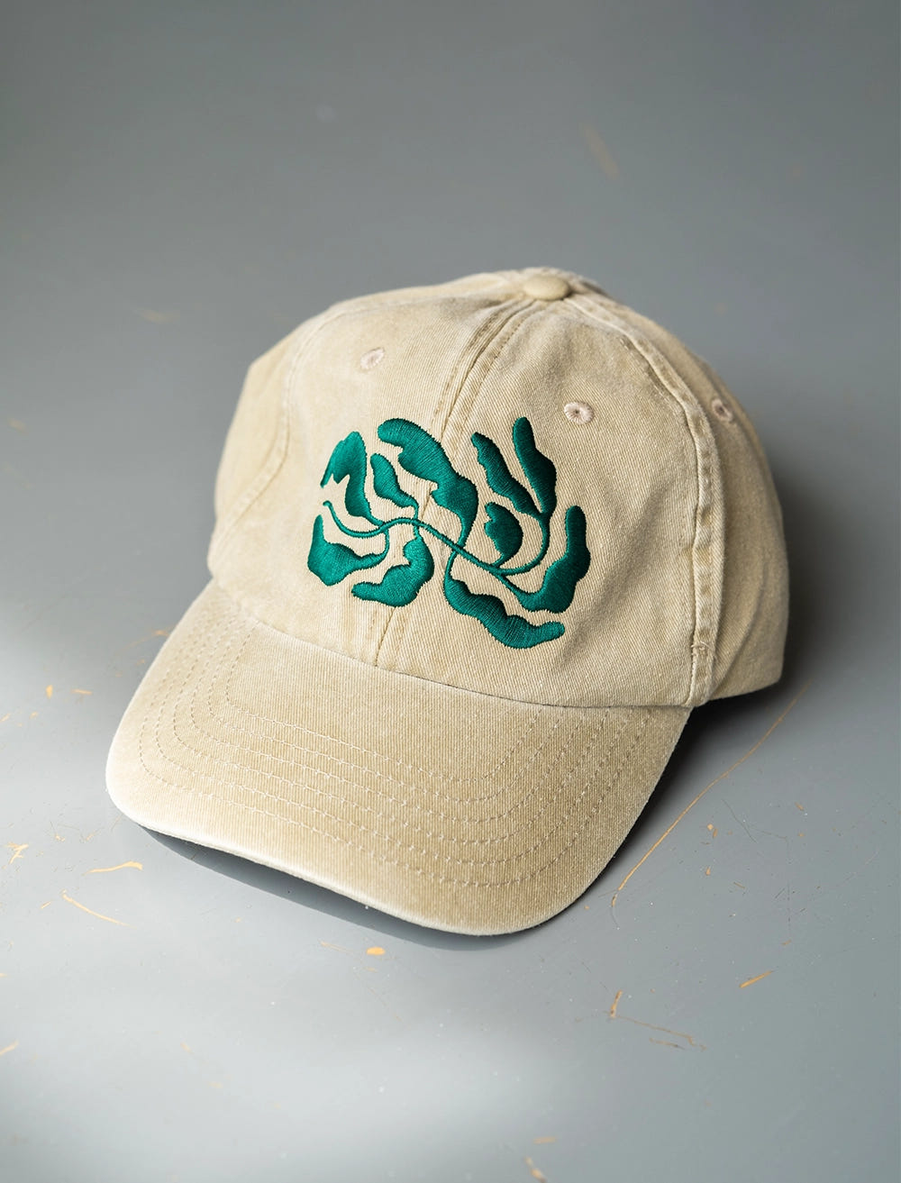 LEAVES CAP, WASHED - Beige