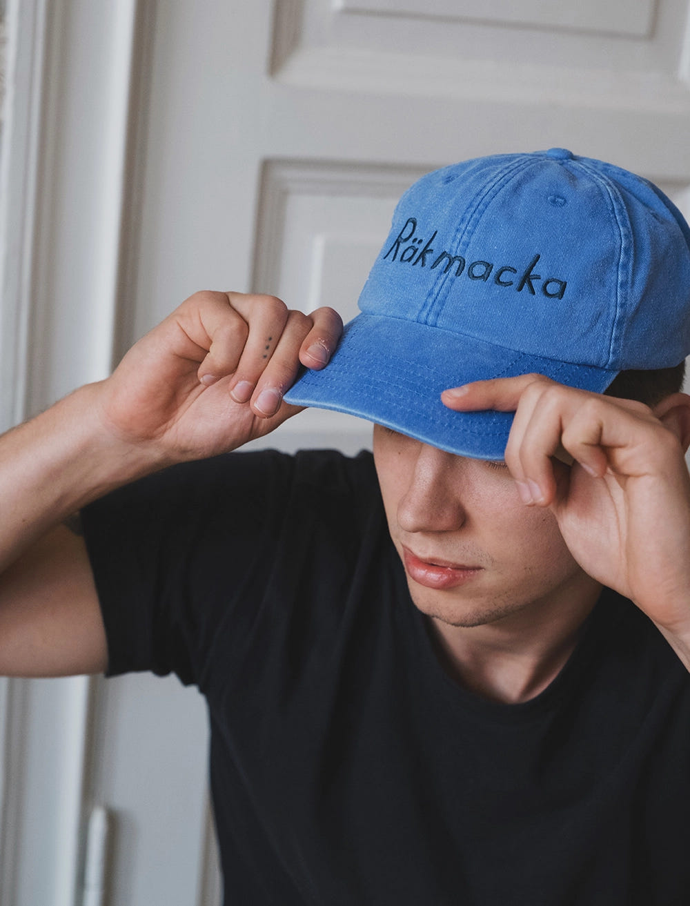 RÄKMACKA CAP, WASHED - Vintage Cornflower