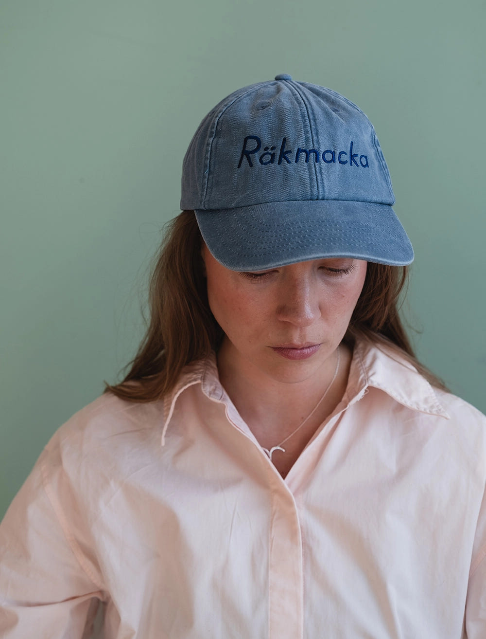 RÄKMACKA CAP, WASHED - Vintage Denim