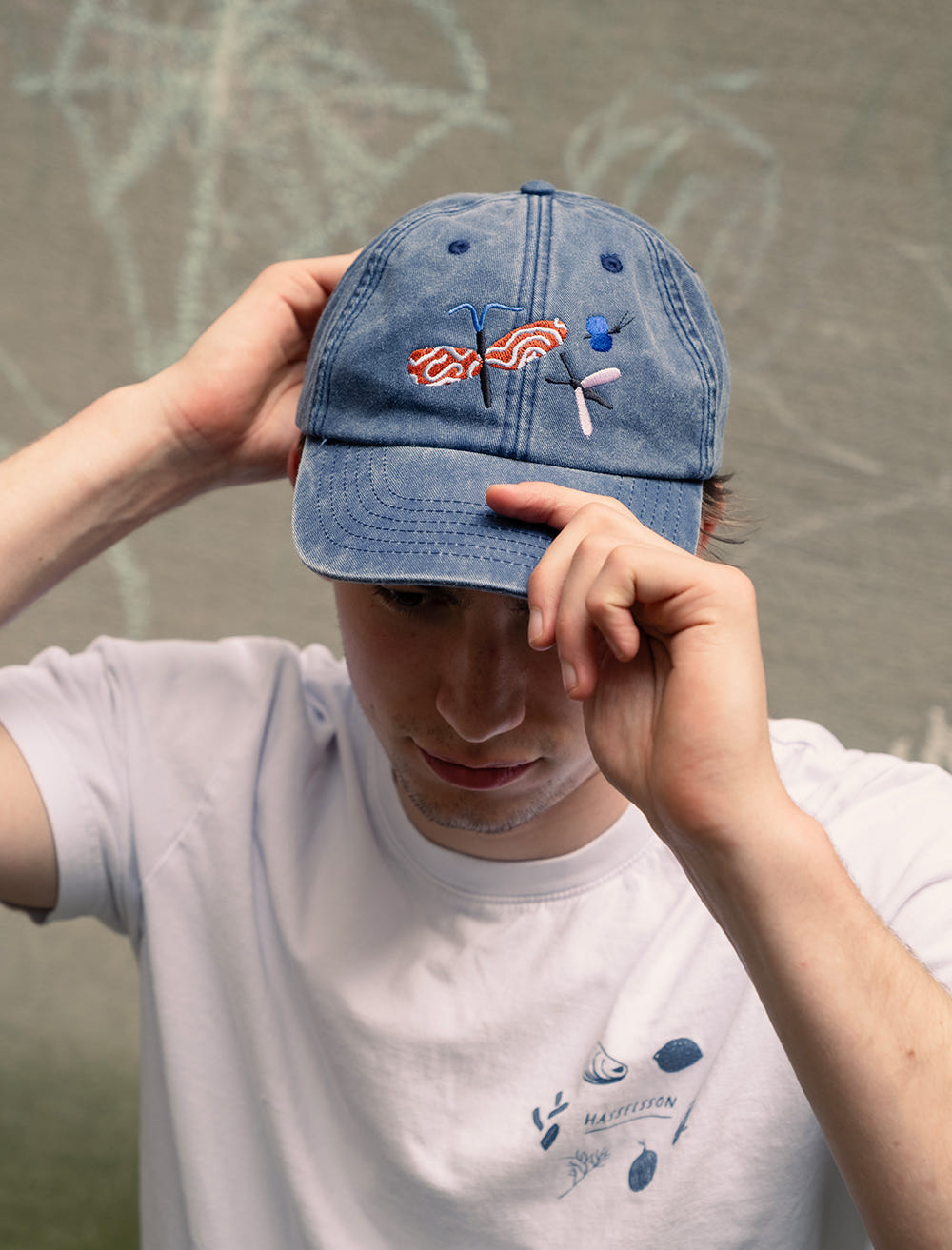 SLÄNDA CAP, WASHED - Vintage Denim