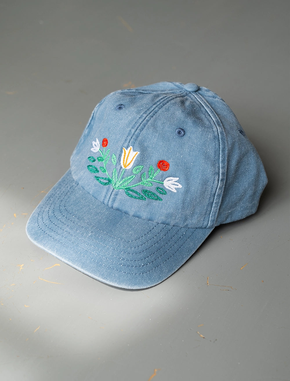 KURBITS KEPS, WASHED - Vintage Light Denim