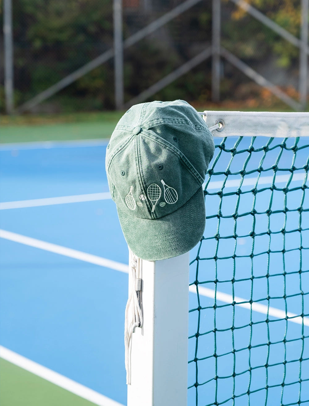 TENNIS CAP, WASHED - Vintage Green