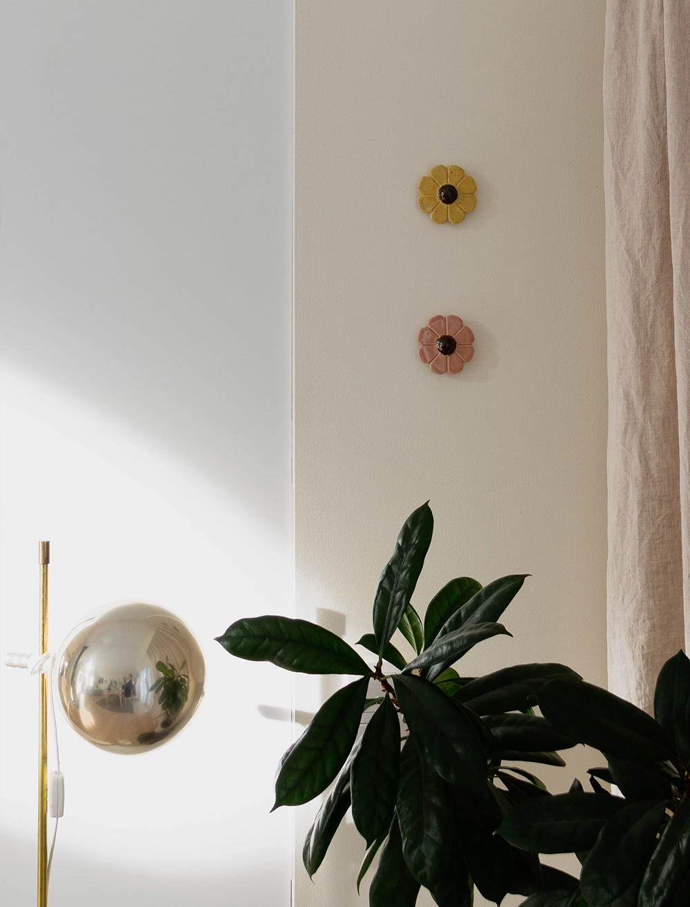 FLOWER WALL SCULPTURE, YELLOW