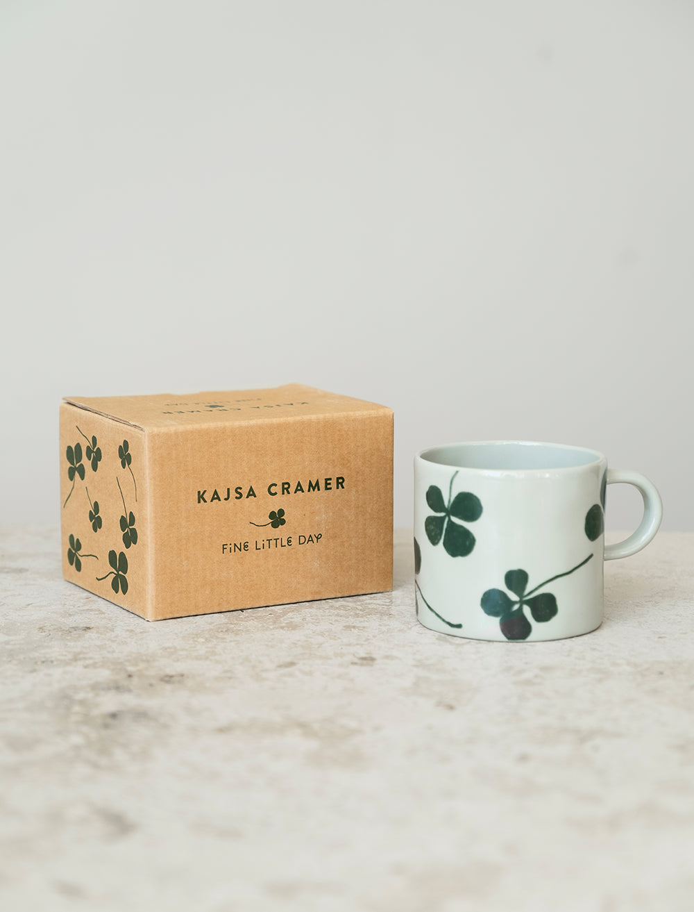 CLOVER MUGG MED ÖRA, GRÖN
