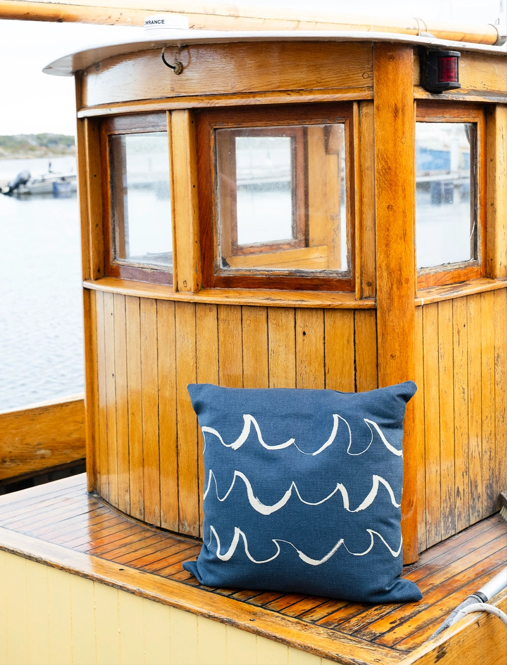 WAVE KISSENBEZUG, BLAU