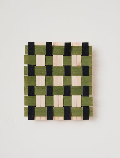 WOOD WEAVE, GREEN CHECK 