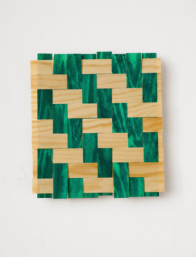 WOOD WEAVE, GREEN TWILL