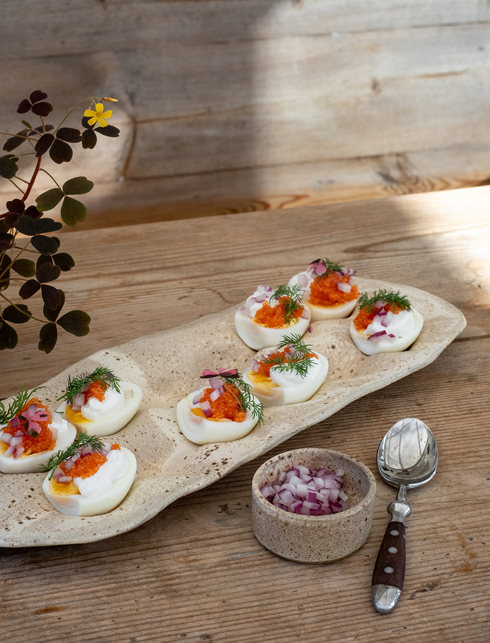 CERAMIC EGG PLATTER - 12 eggs