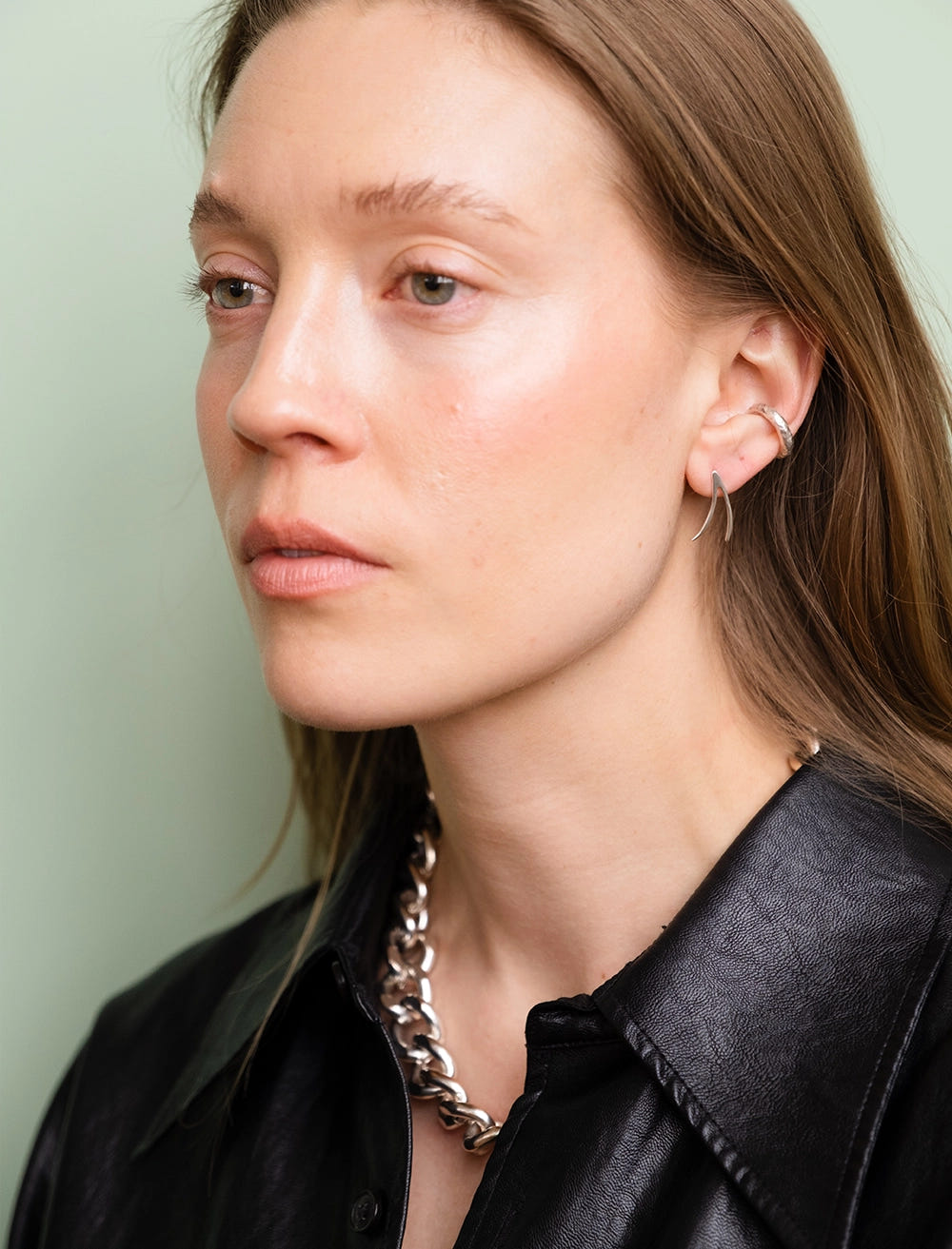 BARR STUD EARRINGS, SILVER