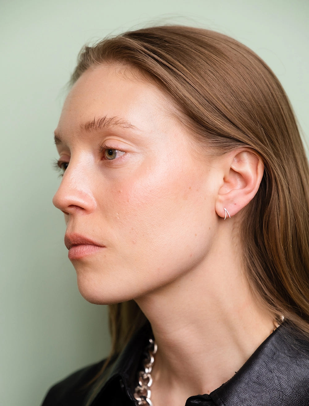 BARR STUD EARRINGS MINI, SILVER