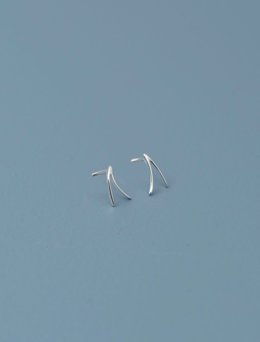 BARR STUD EARRINGS MINI, SILVER