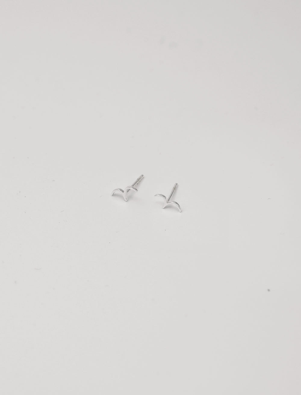 BIRD STUD EARRINGS MINI, SILVER