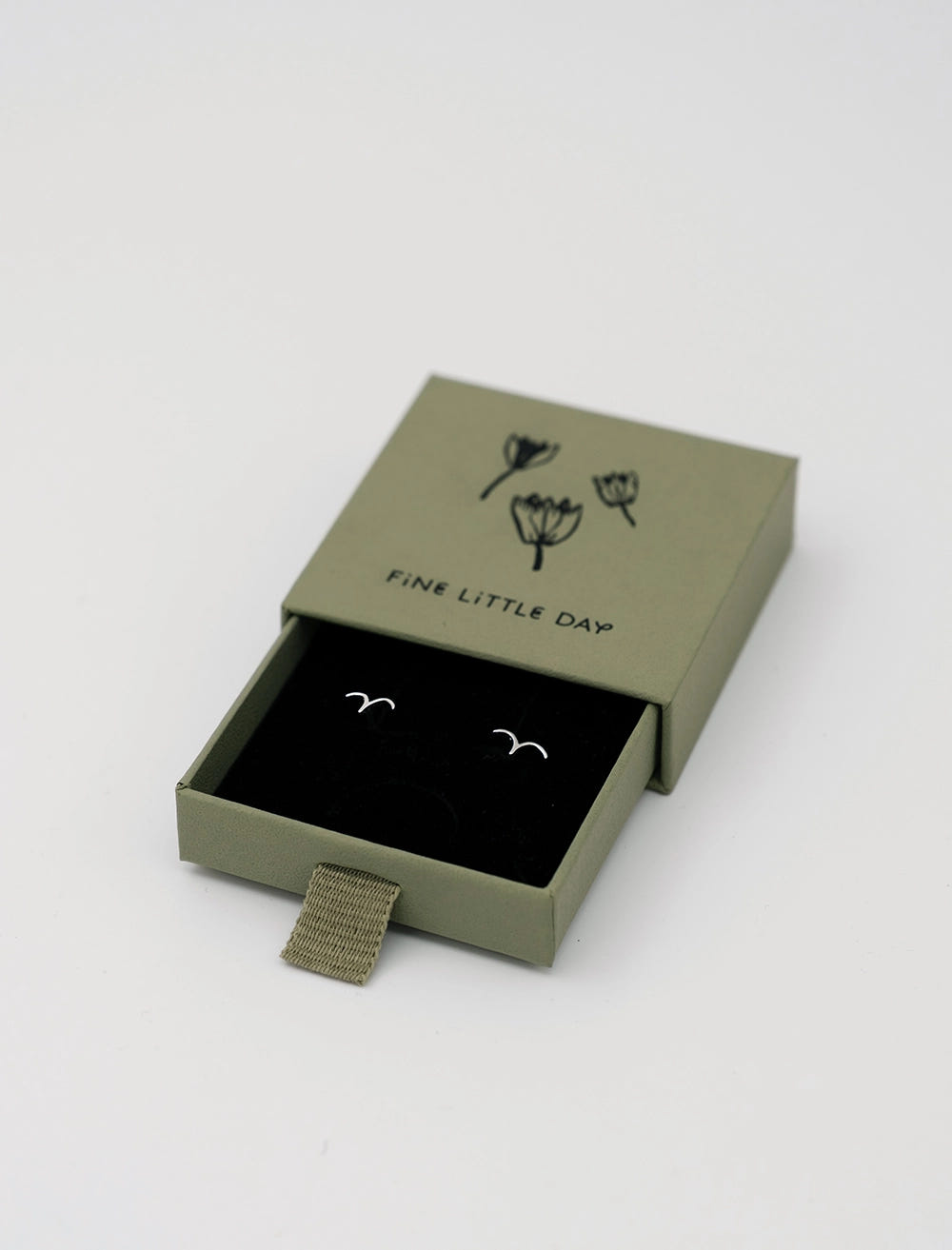 BIRD STUD EARRINGS MINI, SILVER