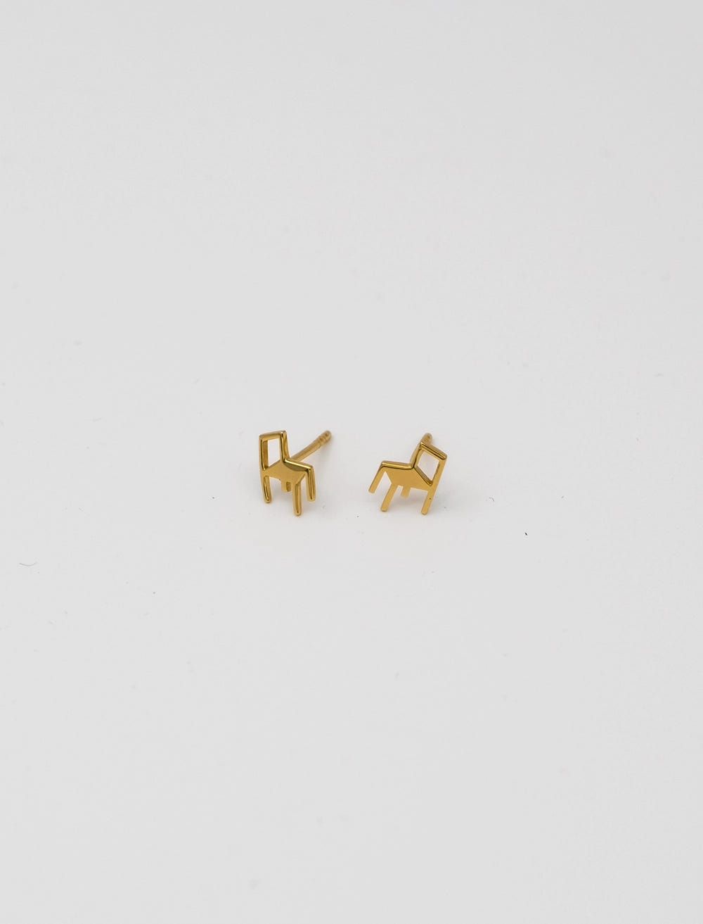 CHAIR STUD EARRINGS MINI, GOLD