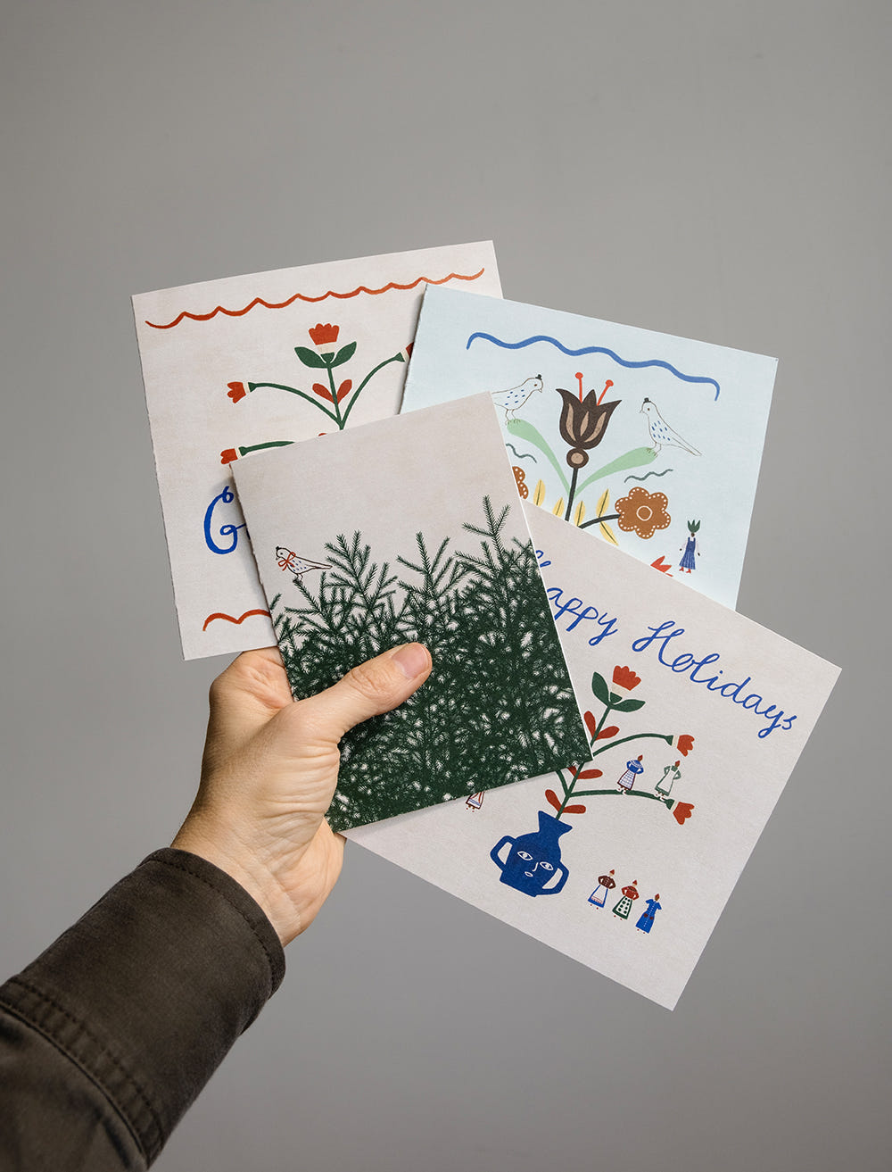 GOD JUL FOLDED CARD E56 WITH ENVELOPE