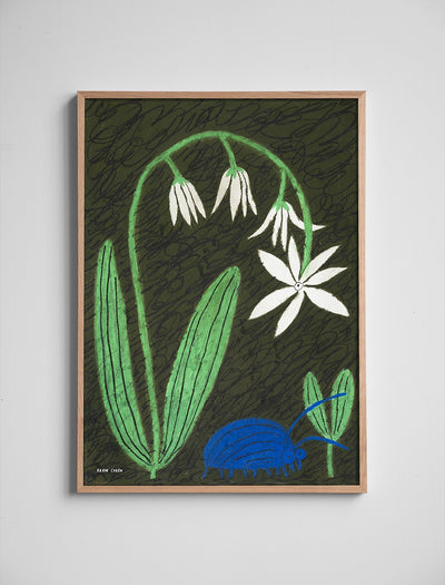 FLOWER AND BUG POSTER - 50x70 CM