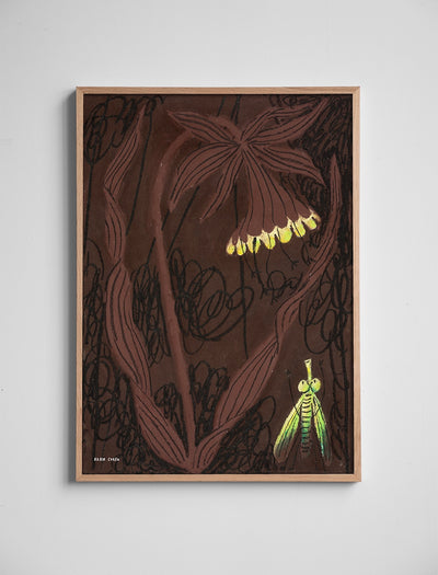 FLOWER AND FLY POSTER - 50x70 CM