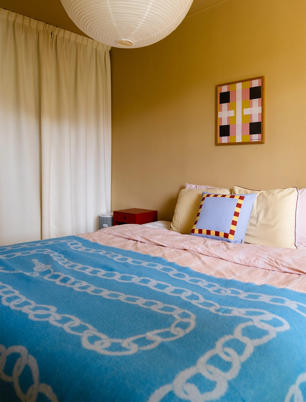 KEYS WOOL HALF BEDSPREAD, TURQUOISE