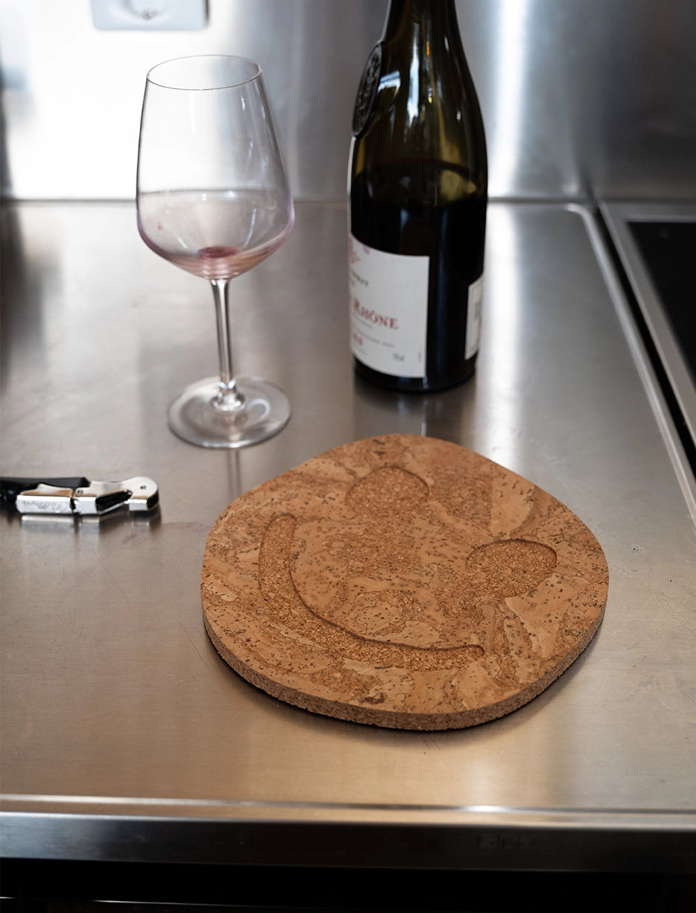 POT MAT CORK, SMILE HAPPY