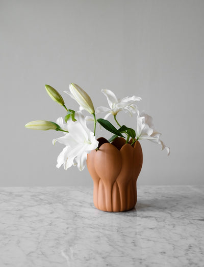 KROKUS VAS, TERRAKOTTA - Stor h 19,5 cm