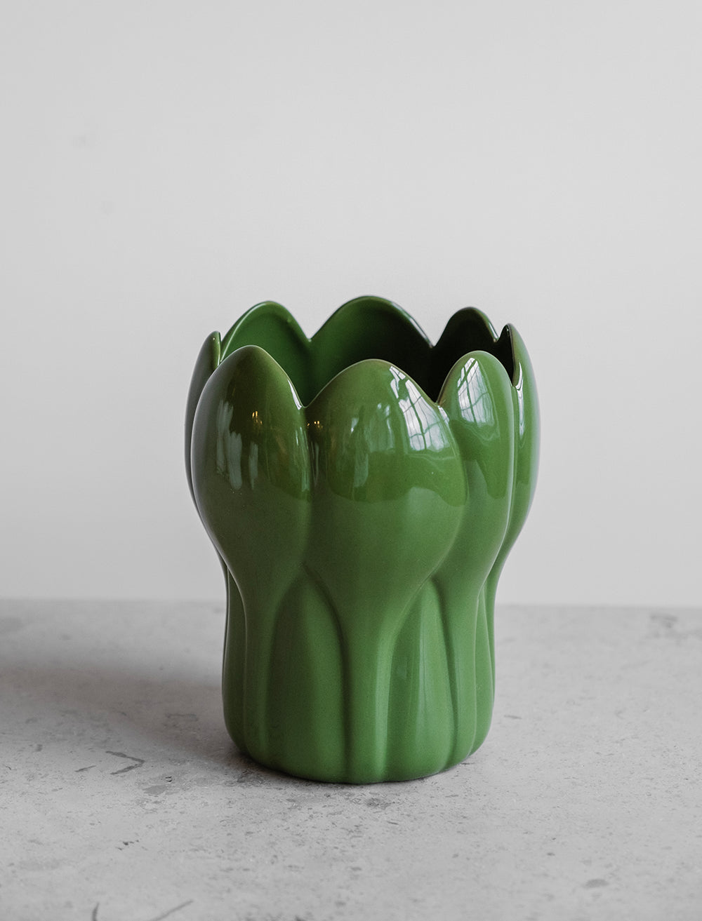 CROCUS VASE, GREEN - Large h 19.5 cm
