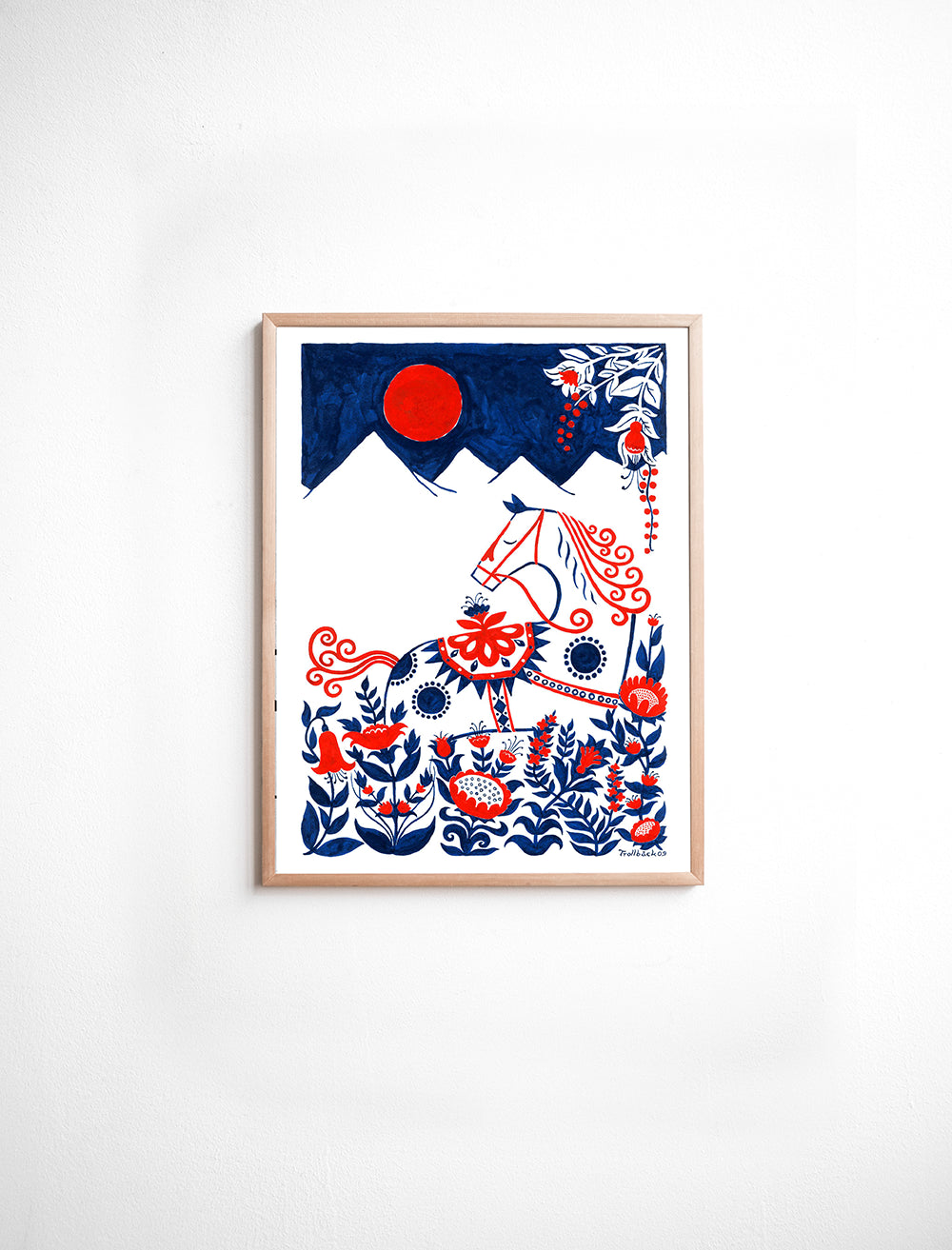 DALA HORSE POSTER - 30x40 cm