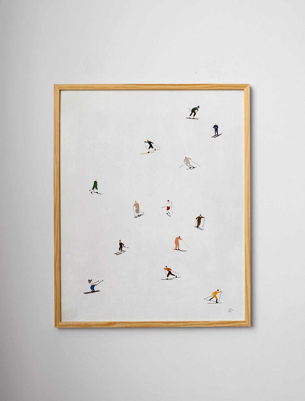 SKIERS POSTER, LJUSGRÅ - 40x50 cm