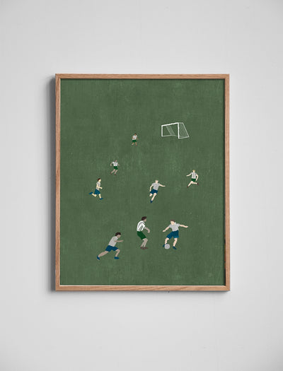 SOCCER POSTER, GRÜN, HOCHFORMAT - 40x50 cm
