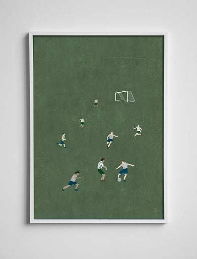 SOCCER POSTER, GRÜN, HOCHFORMAT - 40x50 cm