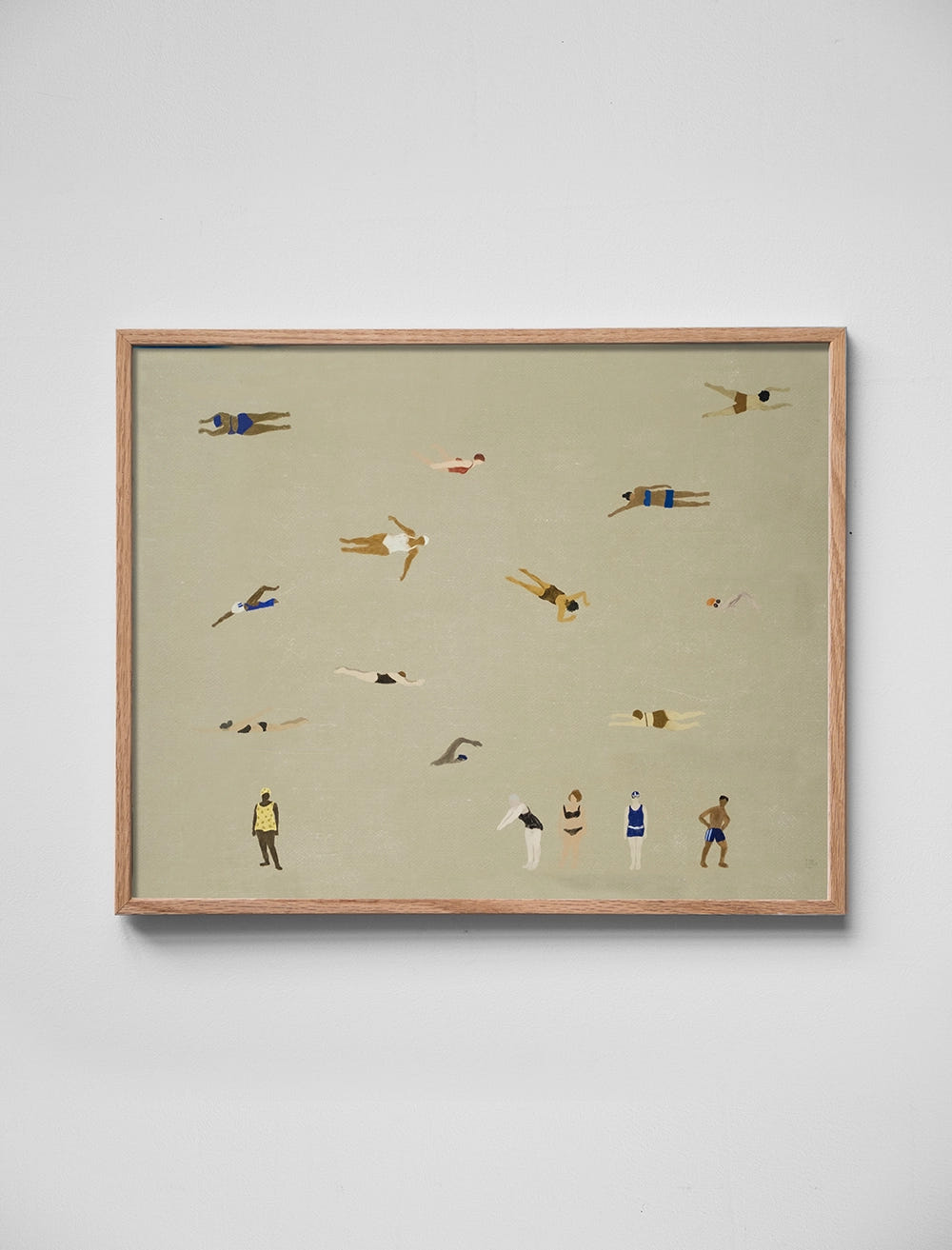 SWIMMERS POSTER, SAND - 40x50 cm