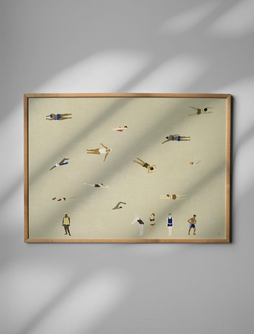 SWIMMERS POSTER, SAND - 40x50 cm