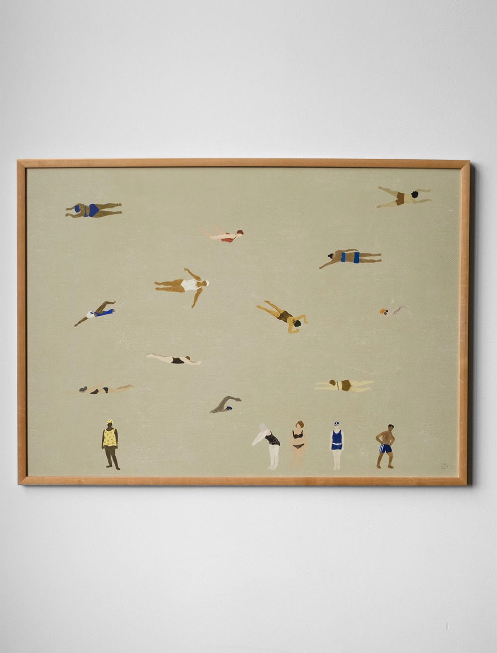 SWIMMERS POSTER, SAND - 70x100 cm