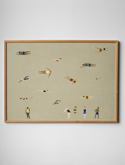 SWIMMERS POSTER, SAND - 70x100 cm