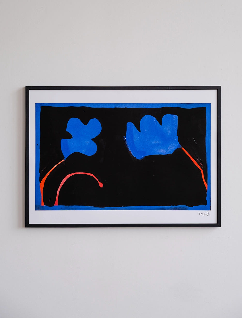 BLUE FLOWERS POSTER - 50x70 cm